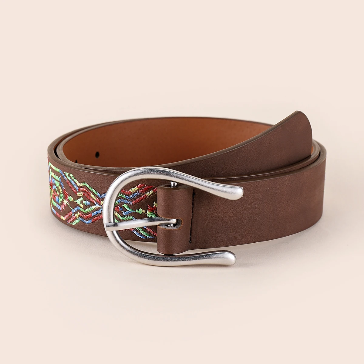 Fashion Classic Zinc Alloy Buckle Embroidery Strap Jeans Belts for Women