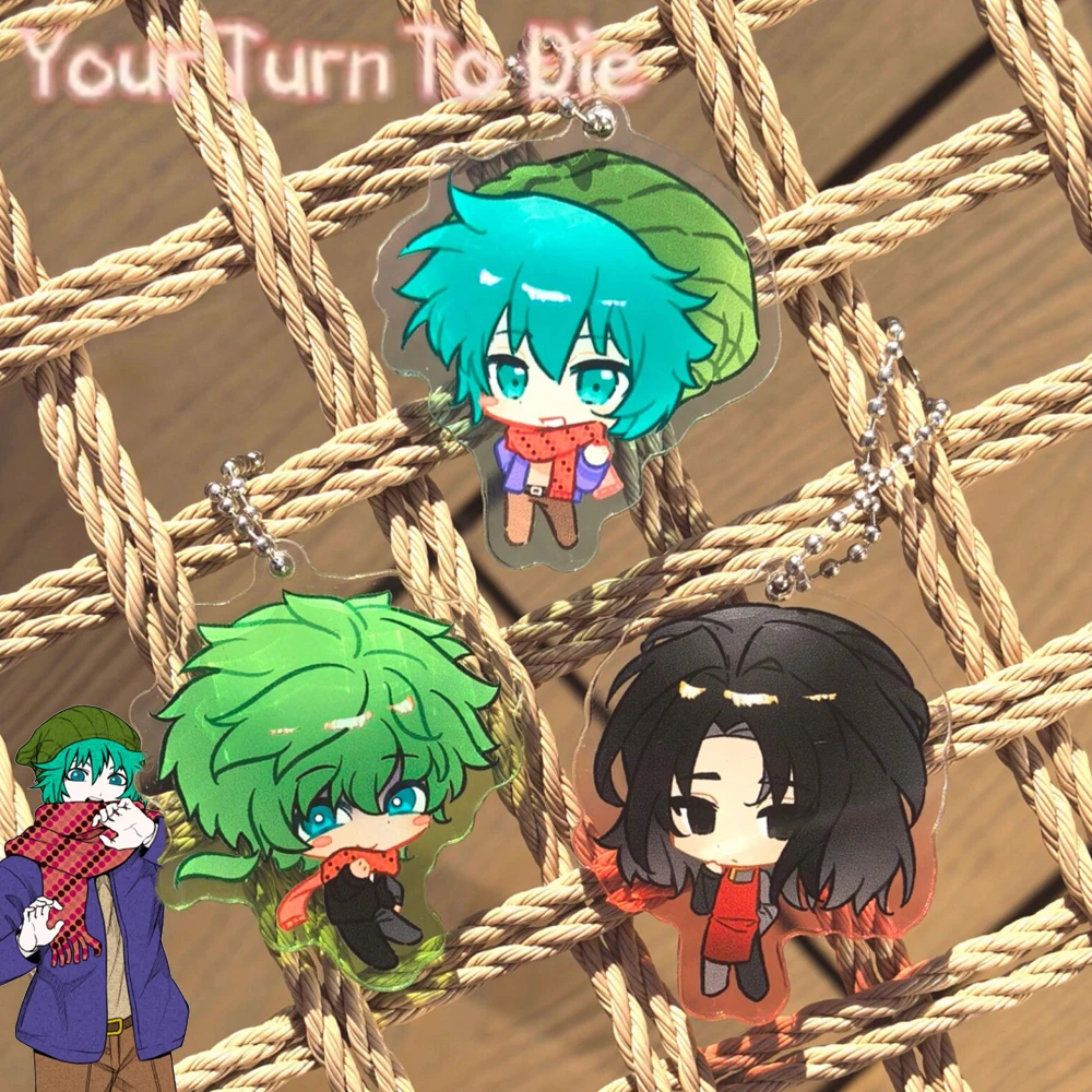 Фото Брелок для ключей Game Your Turn To Die с персонажами Шин Цукуми и Соу Хиори Кай Сатоу, акриловый брелок-подвеска для сумки, аксессуар для косплея №1