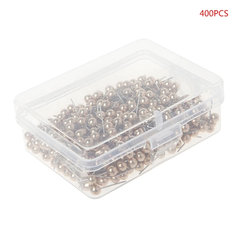 

HXBD 400pcs Round Plastic for Head Steel Point Push Pins Map Thumb Tacks Pin Office S