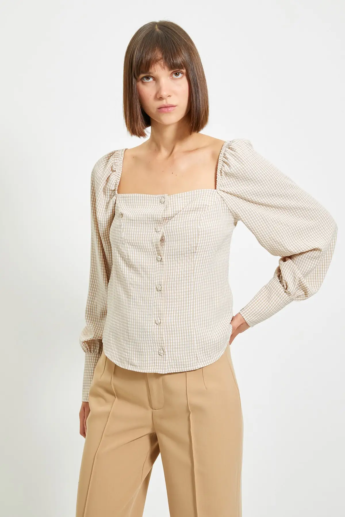 

Блузка с квадратным воротником TWOAW22BZ0385