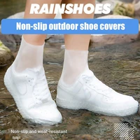 rain boots shoe cover non slip wear resistant rain boots outdoor mountaineering waterproof rain boot cover fashion one mid tube