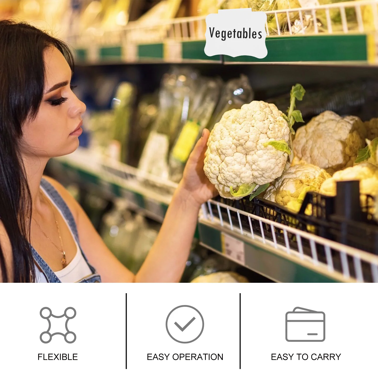 10 шт. подвесной держатель для этикеток белый ящик хранения ценник корзина с