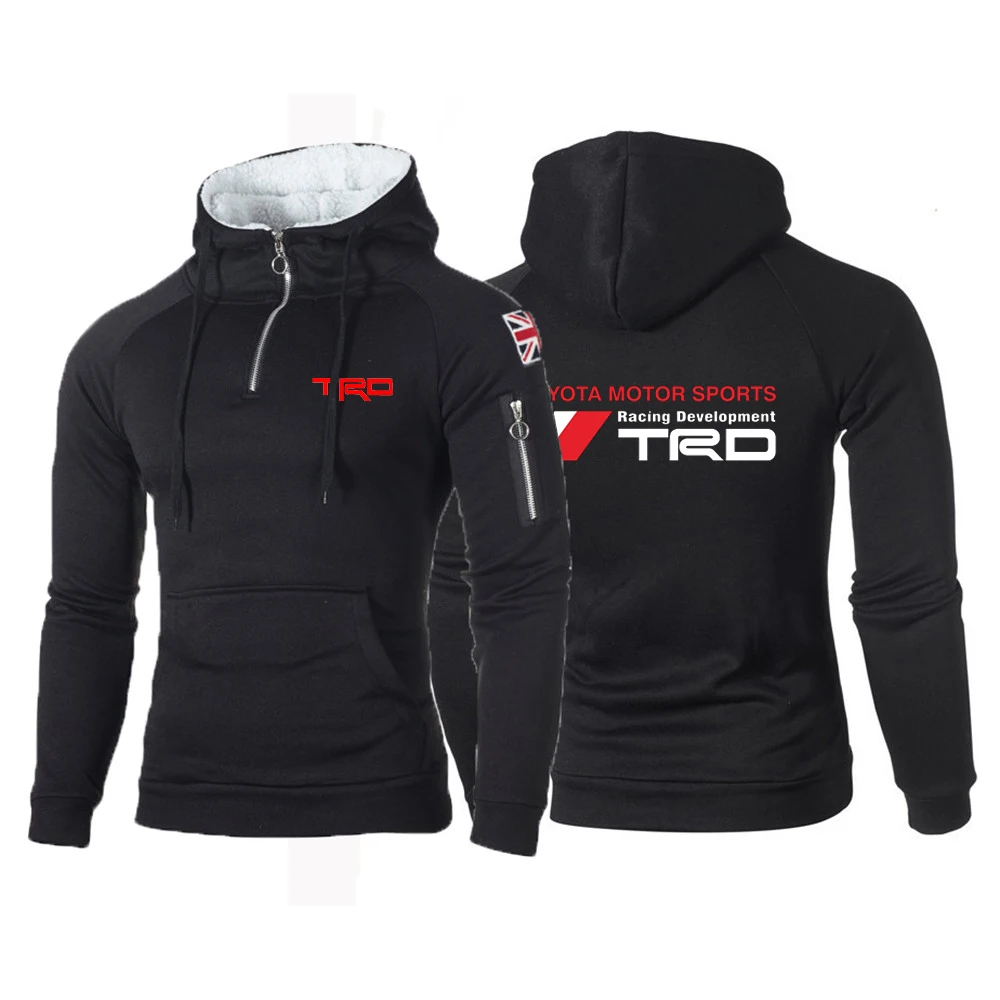 

Autumn Winter Men's Toyota TRD LOGO Hooded Hoodies Clothing Casual Loose Warm Streetwear Male Fashion Sweatshirts