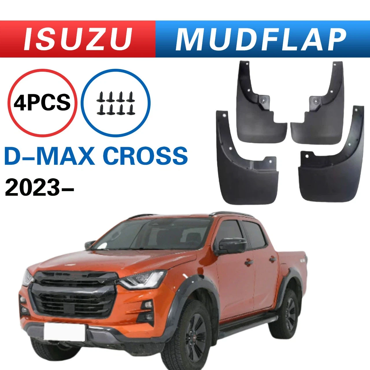 Фото Брызговики для Isuzu D-MAX CROSS 2023- Защитные накладки на крылья, аксессуары для автомобиля №1