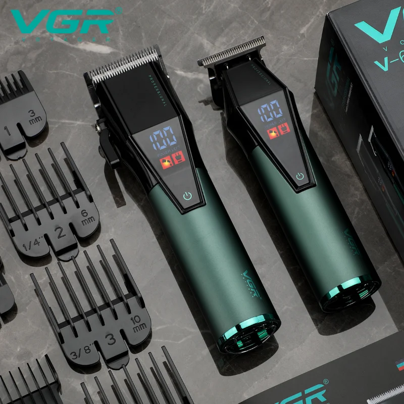 

Vgr677 Hair Clipper Suit Rechargeable Digital Display Trimmer Trimmer for Men Rasuradora Multifuncional