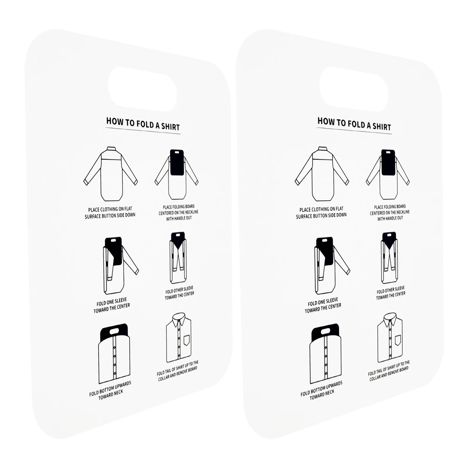 

2Pcs Shirt Cardboard Household T-shirt Garment Stacking Board PP Clothes Folder Bender Folding