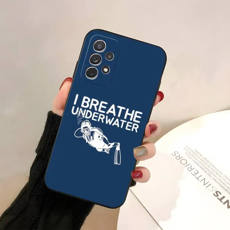 Чехол для телефона Scuba Diver Shark Diving Samsung A02 A01 A6s A10s A11 A12 A20E A20C A21s A22 A7 A8 2018 A33 Cover