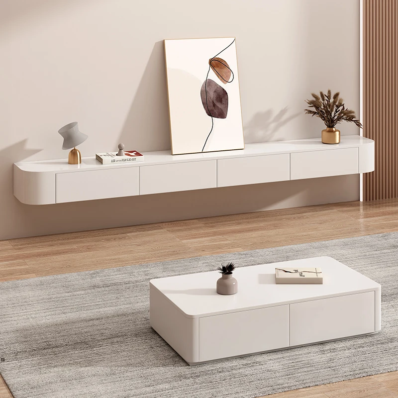 

Luxury Drawer Design Tv Stand Detals Wall White European Living Room Tv Table Modern Bedroom Hanging Mueble Salon Furniture