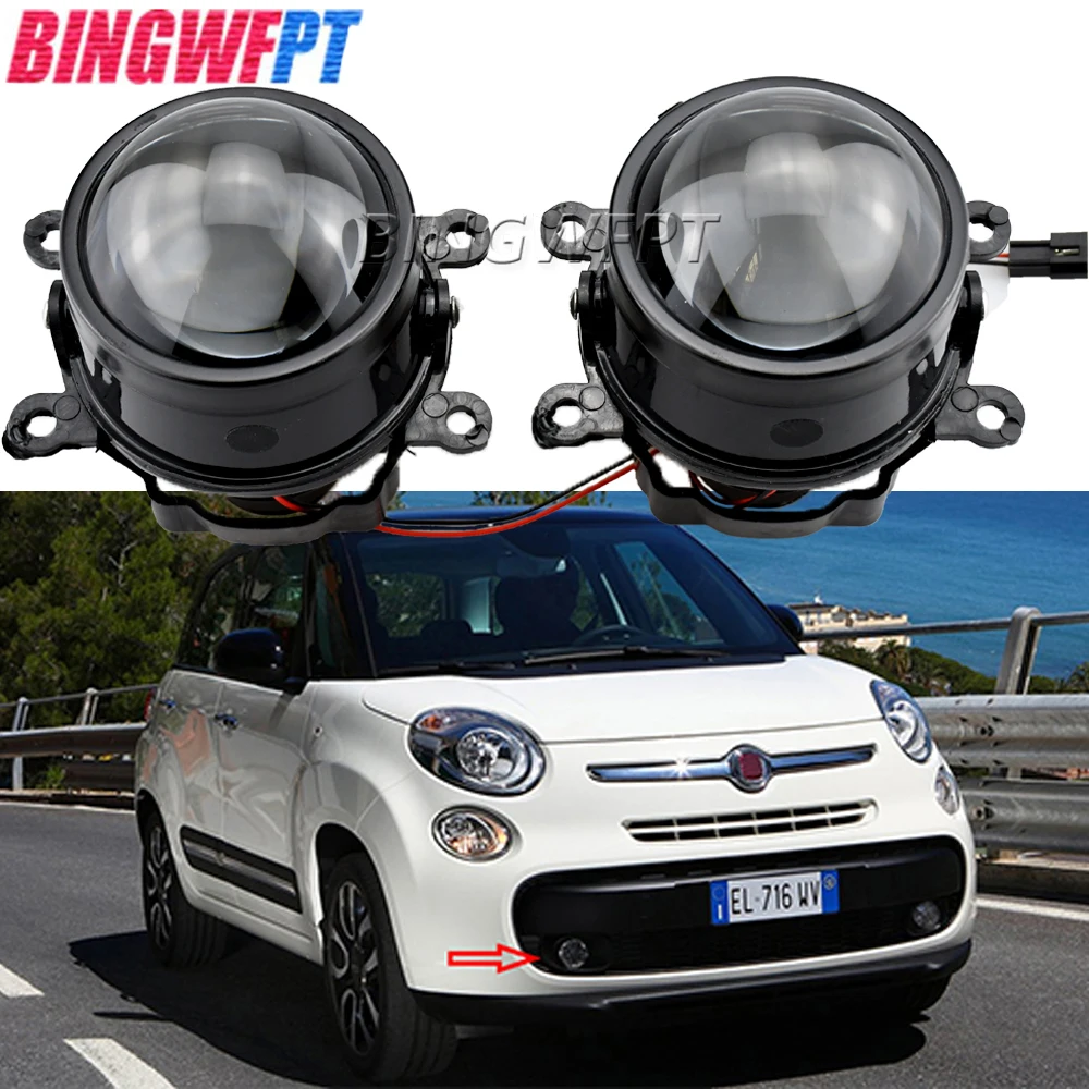 Новый проектор противотуманных фар для Fiat 500L 330351352, 500L Sport Cross 2012-2020, настройка PTF Bi-светодиодный линз 3,0 'Hyperboloid