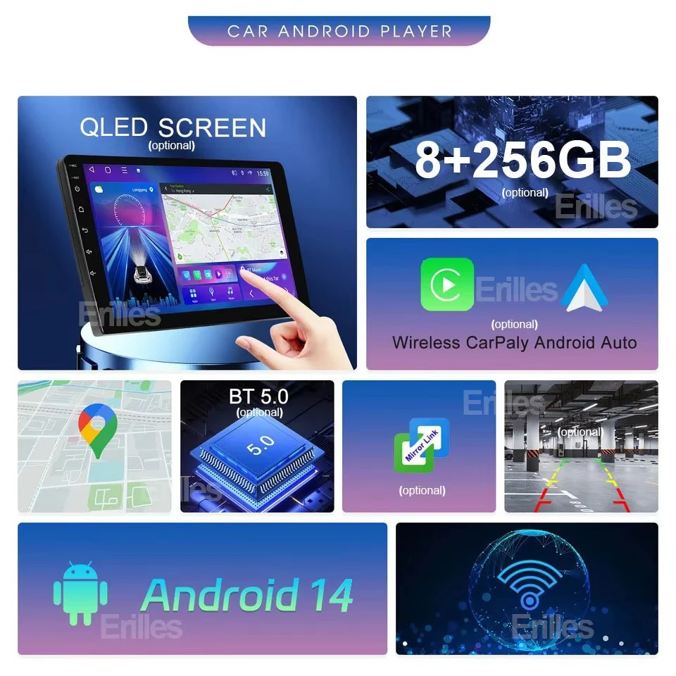 5G 2din Android 14 автомобильный радиоприемник мультимедийный плеер для Chevrolet Aveo 2 Sonic T300