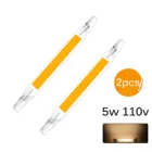 Диммируемые светодиодные лампы R7s, сменные галогенные Cob-светильник пы мощностью 5 Вт, 10 Вт, 15 Вт, 78 мм, 118 мм, 220 лм, 240-110 В переменного тока, 140-в