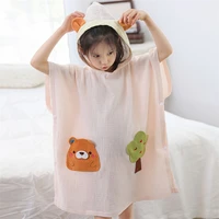 bath towel infant bathrobe robe cartoon child kid hooded cloak cotton boy girl beach robe cape newborn wrap blanket washcloth