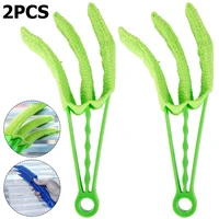 2pcs venetian window blind cleaner tools microfibre brush removable washable blind blade cleaning with 3 pronged wet dry