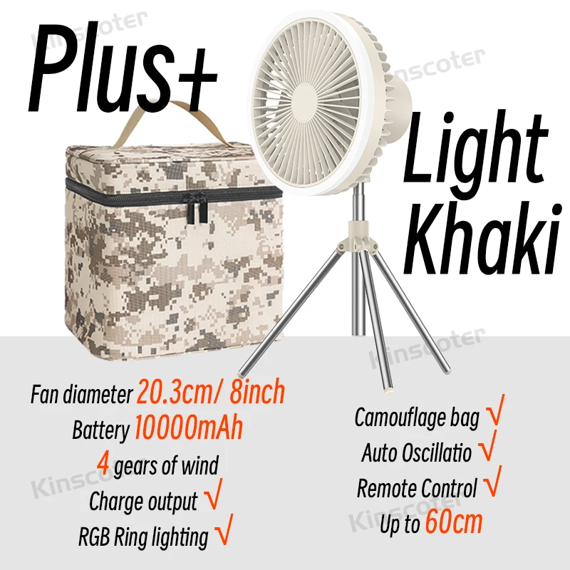 

Kinscoter аккумуляторный вентилятор 10000mAh