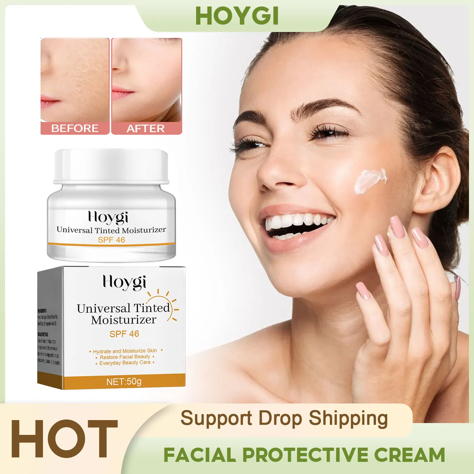 Крем для защиты лица от солнца УФ-излучения пятен следов акне блокировка