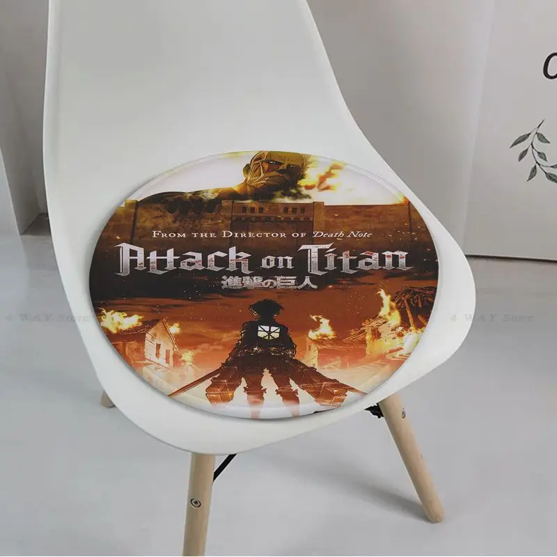 Коврик на сиденье с завязками из аниме атака Титанов мягкая плюшевая подстилка