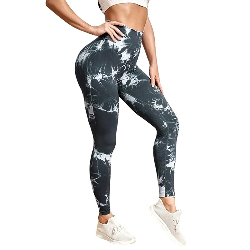 

Sexy Seamless Leggings Women Fitness Gym Clothing Tie Dye Sports Pants High Waisted Push Up Leggings Printed Female Sport Pants