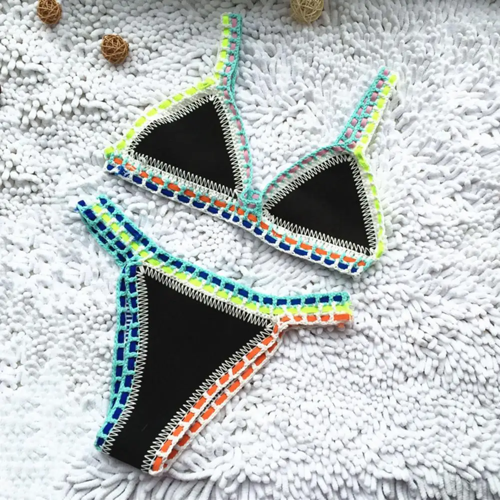 

Летний купальник, дышащий купальный костюм, пляжная одежда, стринги, шикарный летний комплект бикини с открытой спиной
