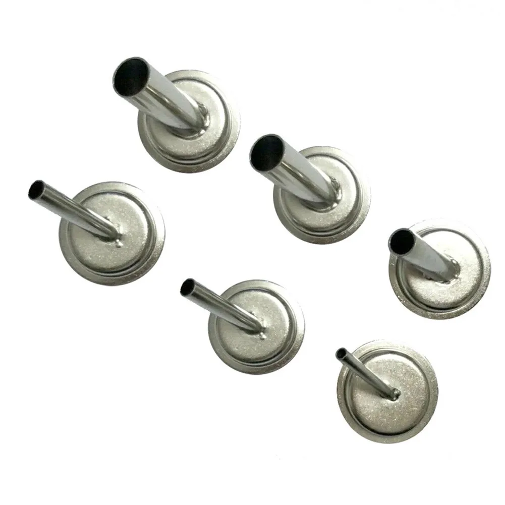 

6pcs 45 Degree Bent Curved Heat Nozzles 3/4/5/7/8/10mm Hot Nozzle For Quick 861DW Soldering Station Welding Repair