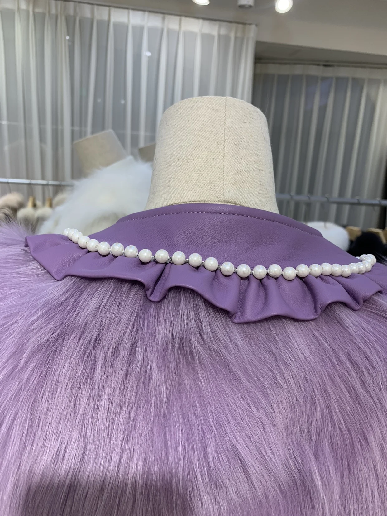 Purple Pearls Fox Fur Coat Women Luxury 2023 Winter New Trendy High-end Pearl Buckle Fur Integrated Leather Fur Coats for Women