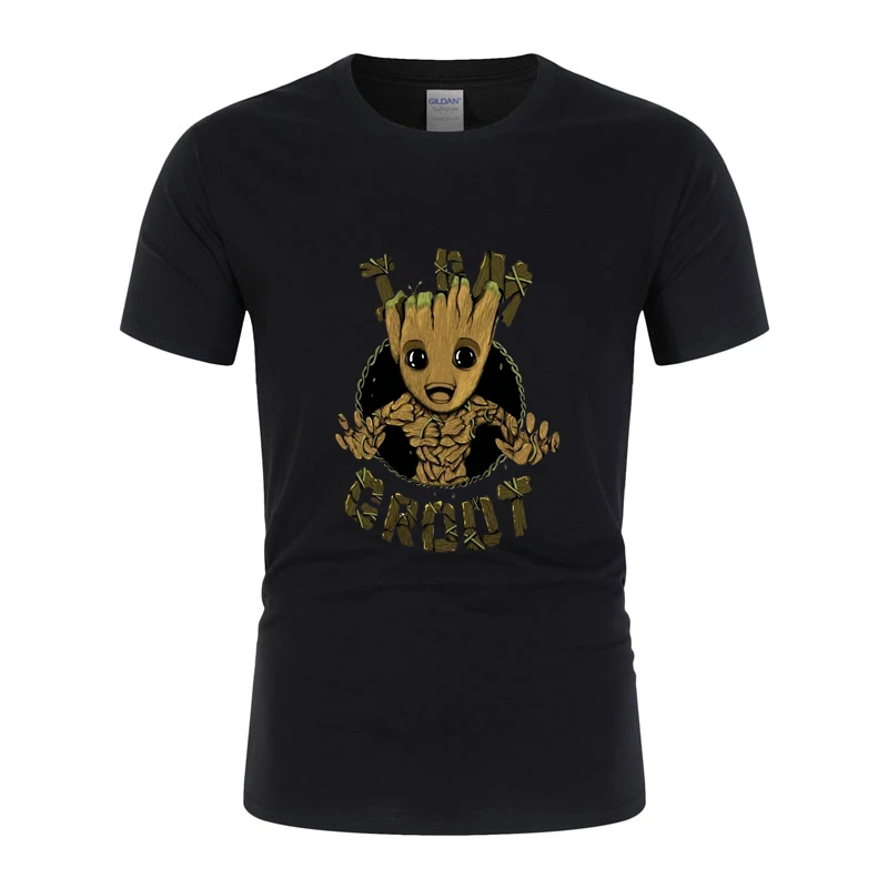 

Marvel Funny Baby Groot Men's T-shirts I'm Groot Movie Print 100% Cotton Tees Tops Anime Oversized Teenager Clothing EU SIZE