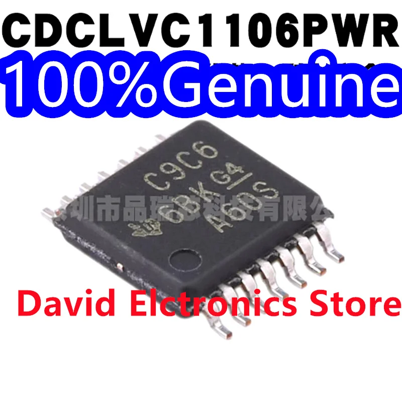 

5PCS/lot New original CDCLVC1106PWR screen printed C9C6 package TSSOP14 fanout clock buffer chip CDCLVC1106PW