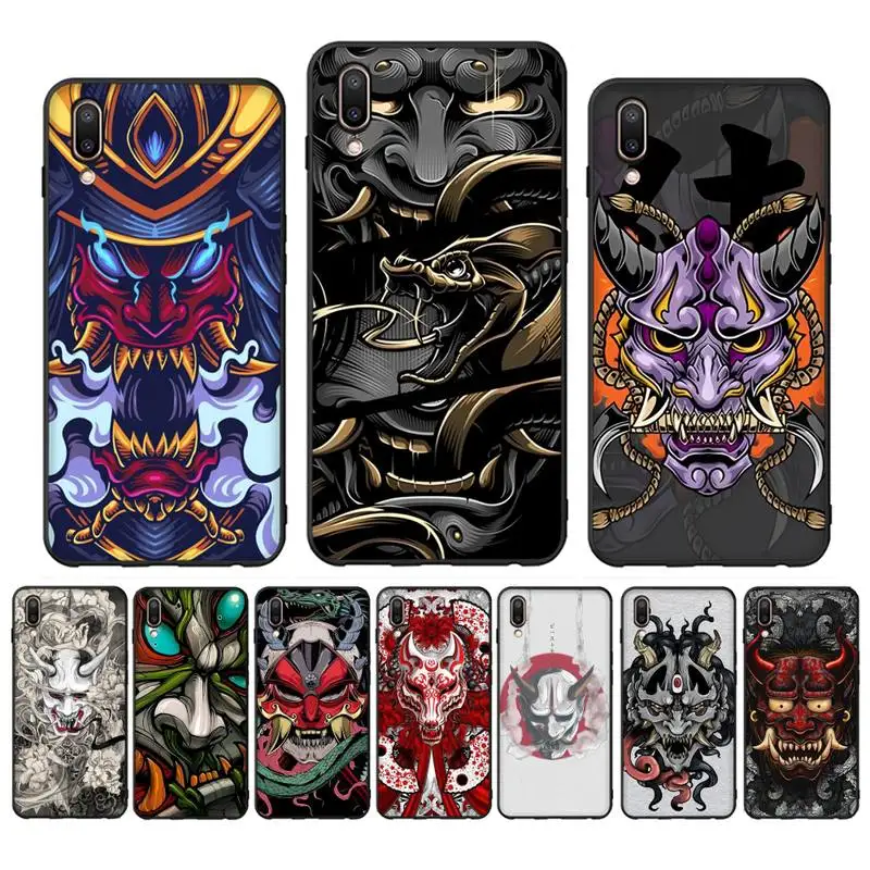 

Oni Mask Phone Case for Vivo Y91C Y11 17 19 17 67 81 Oppo A9 2020 Realme c3