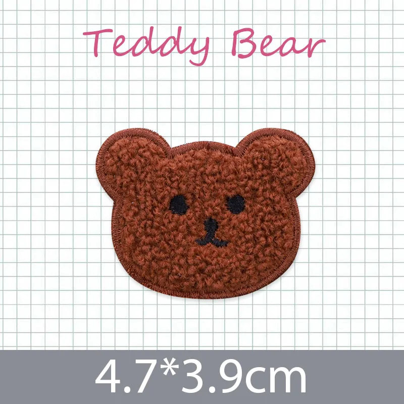 Самоклеящаяся нашивка с головой Мишки и овцы наклейка на детскую одежду