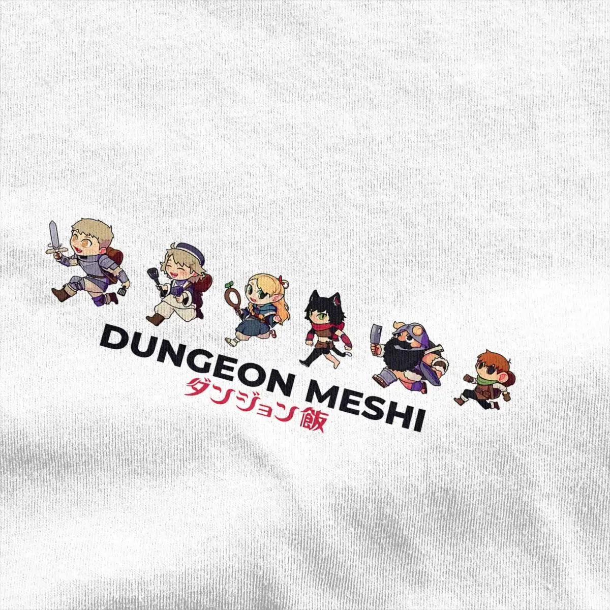 Футболка Dungeon Meshi модные классические топы с рисунком из мультфильма коротким