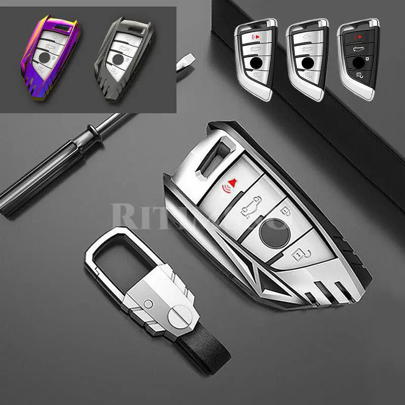 

Alloy+TPU Car Remote Key Case Cover Shell Fob for BMW X1 X3 X5 X6 X7 1 3 5 6 7 Series G20 G30 G11 F15 F16 G01 G02 F48 Keyless