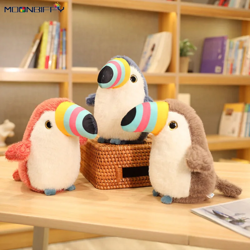 

25cm Toucan Woodpecker Bird Plush Toy Cute Stuffed Animal Toy For Children Kids Colorful Birds Cartoon Lovely Birthday Gift