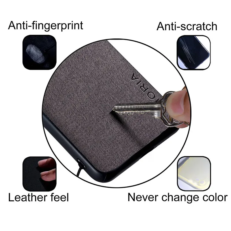 Case for Vivo V23e coque business style simple design lightweight durable solid color textile leather cover funda |