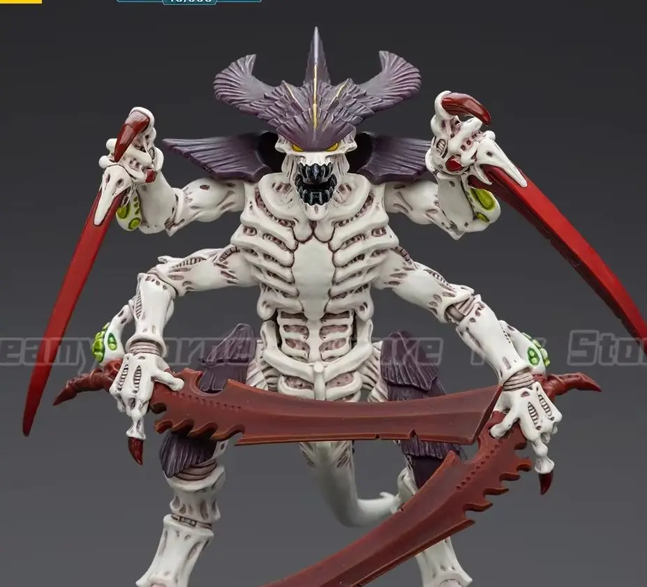 Фото В наличии: Фигурка JOYTOY Warhammer 40K Tyranids Hive Fleet Leviathan Tyranid Warrior with Boneswords, масштаб 1/18, высота 14,3 см. №1