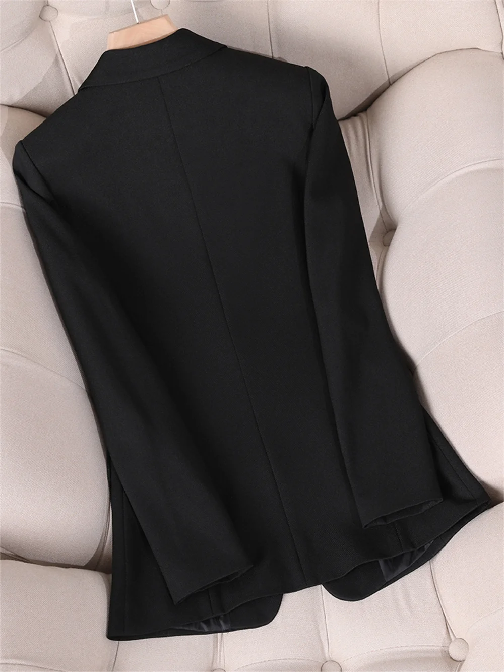 Women Formal Blazer 2023 New in Black White Red Long Sleeve Single Button With Pocket Office Ladies Jacket Business Work Wear