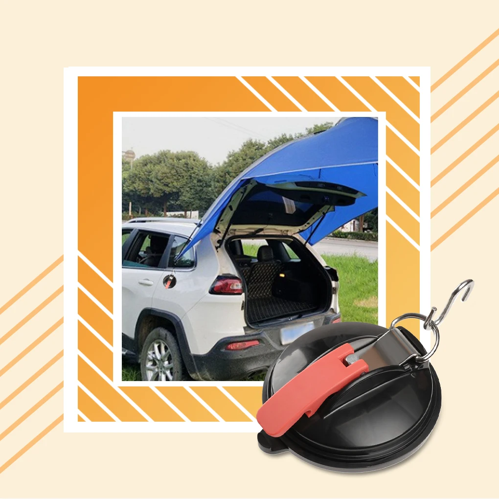 

Pack of 2 Tent Suction Cup Vacuum Tarp Awning Securing Hook Tie Down Mount Heavy Duty Multifunctional Luggage Equipment