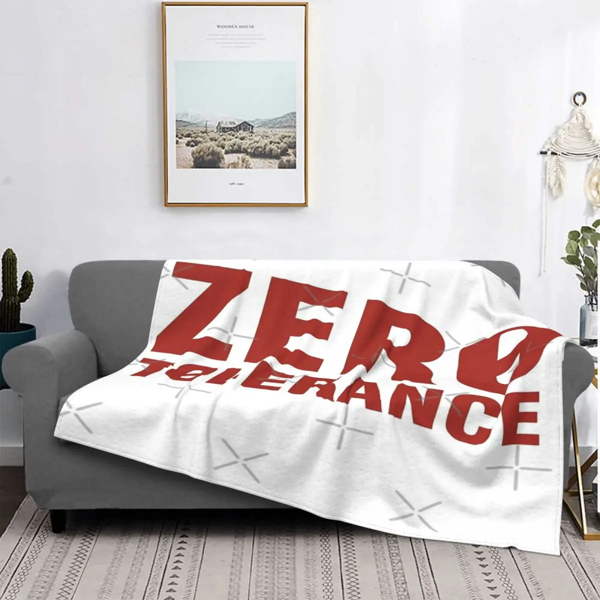 

Zero Tolerance-Manta a cuadros para cama, edredón de felpa de Anime, manta para el verano, 4 unidades