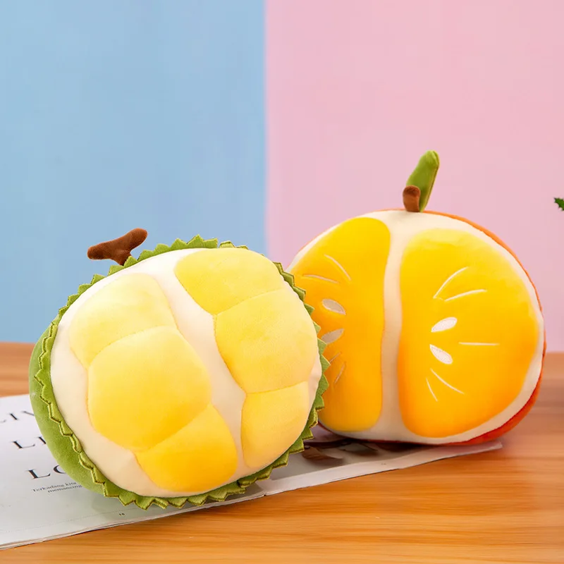 

Cartoon Cute Fruit Durian Plush Toy Cute Simulation Vegetable Orange Pillow Dolls Stuffed Soft Toys For Kids Festival Gift