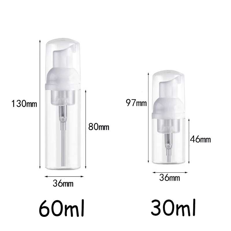 28 Pack 60ML/30ML Foam Dispenser Bottle Plastic Refillable Mini Foam bottle Foaming Soap Dispenser Pump Bottles -for Travel images - 6