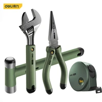 deli combination hand tools set high quality household pliers hammer tape measure multifunction woodworking portable repair tool