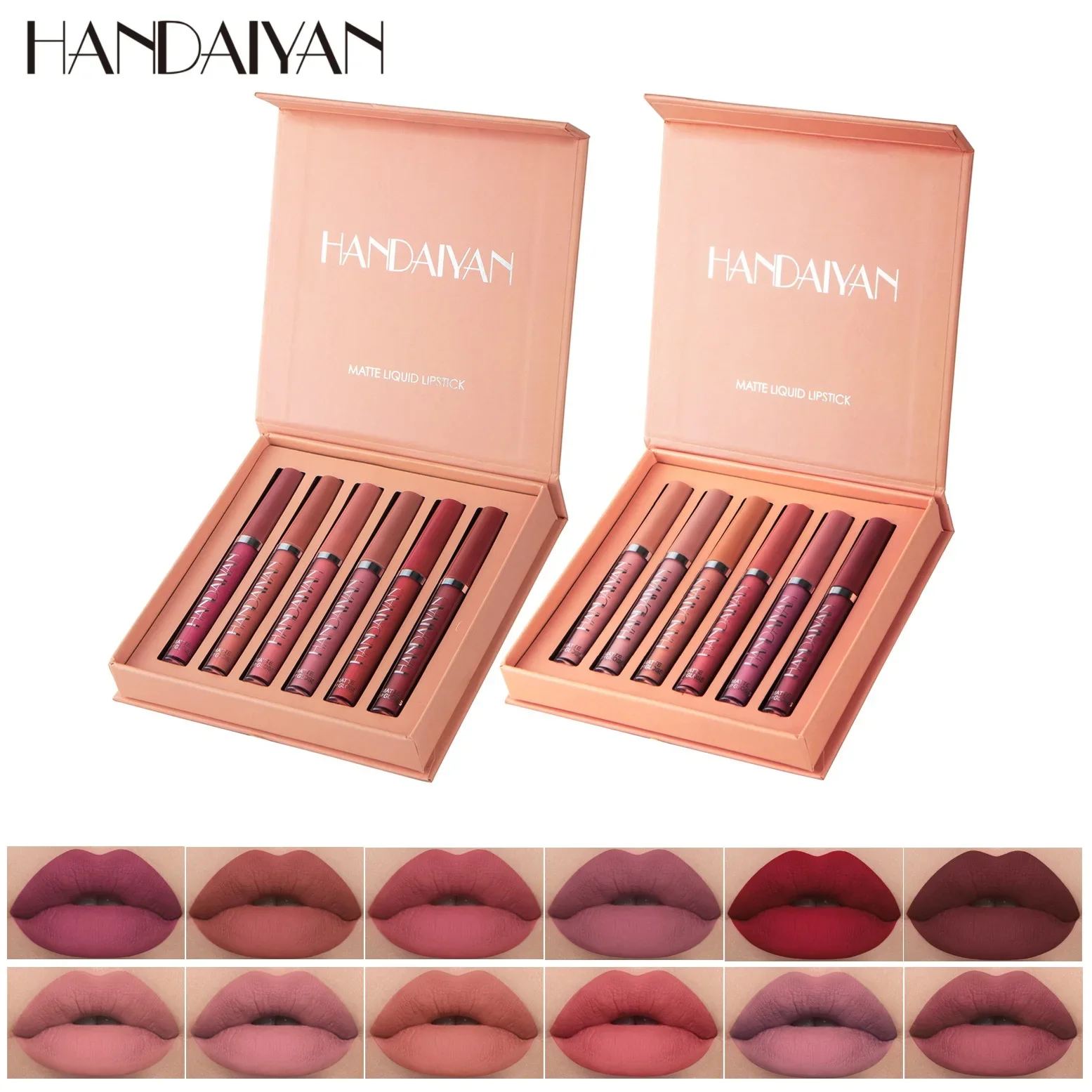 6-цветная матовая помада для макияжа водостойкая долговечная губ сексуальные