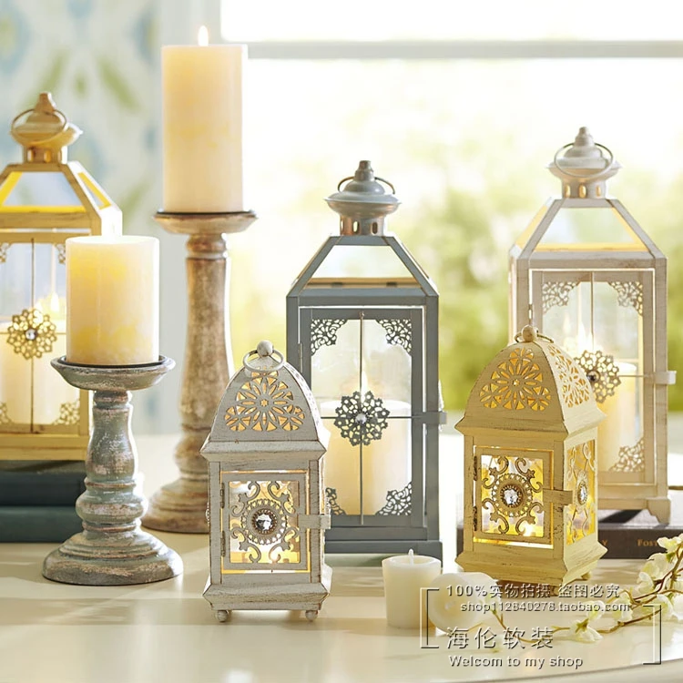 

Lanterns Vintage Candle Holders Nordic Scented Luxury Candle Holders Incense Metal Bougeoir Home Decoration Accessories LQQ35XP