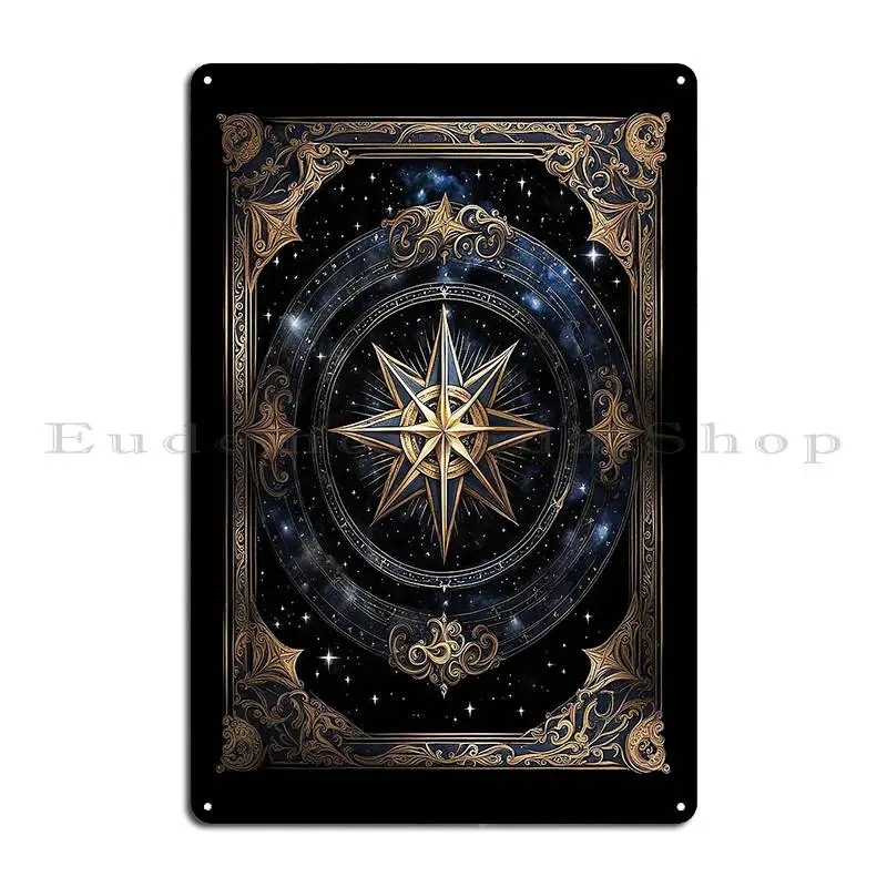 Небесная Звездная карта Гримуар металлический плакат с табличкой гараж