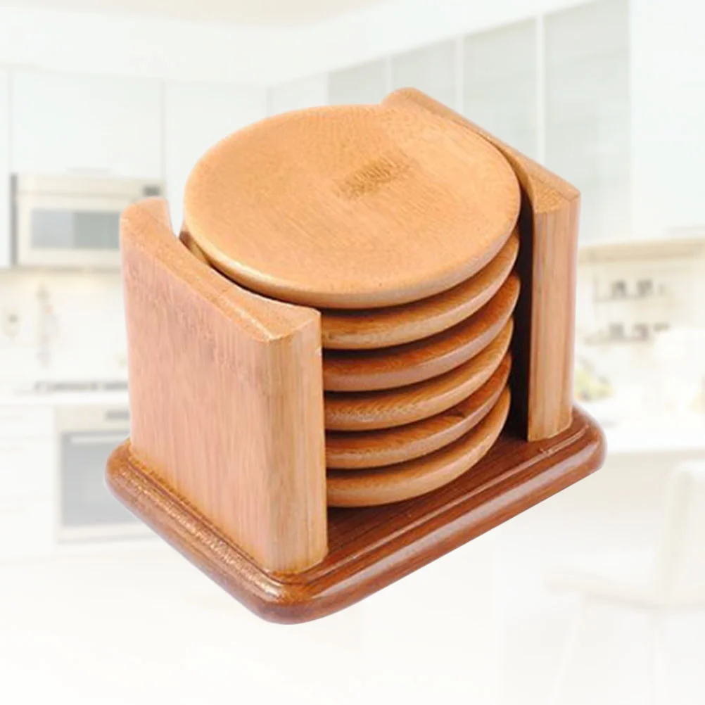 

6 Pcs Round Drink Table Coasters Heat Resistant Pot Holder for Table
