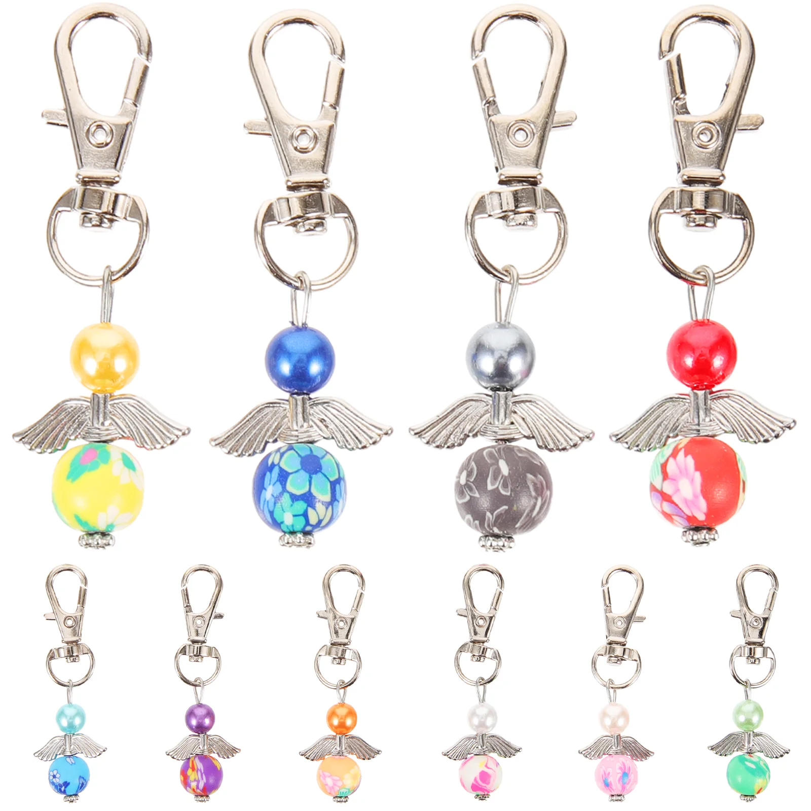 

30pcs Metal Key Chain Angel Charm Key Ring Key Circle House Car Key Ring Holder Rings for keychains