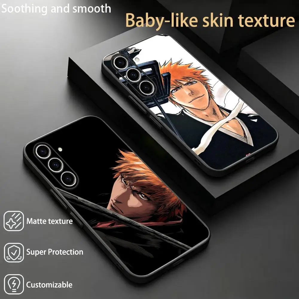 Фото Классический аниме-постер «Горячая кровь» (Bleach) — чехол для телефона Samsung Galaxy S26 S25 S24 S23 S22 S21 Plus Ultra Note20, мягкий, черный №1