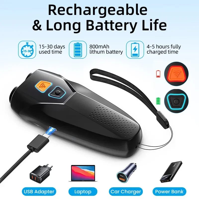 

Ultrasonic Anti Barking Dog Training Deterrent Device with Flashlight LED Repellent Dog Stop Control Pet Device for Dog Training