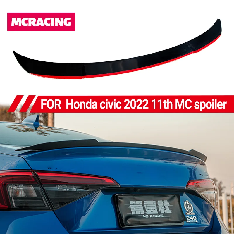 

2022 JDM Car Spoiler for Honda Civic 11th Hatchback Rear Spoiler MC Style Rear Trunk Spoiler ABS Two-Tone Wing Lip Trunk