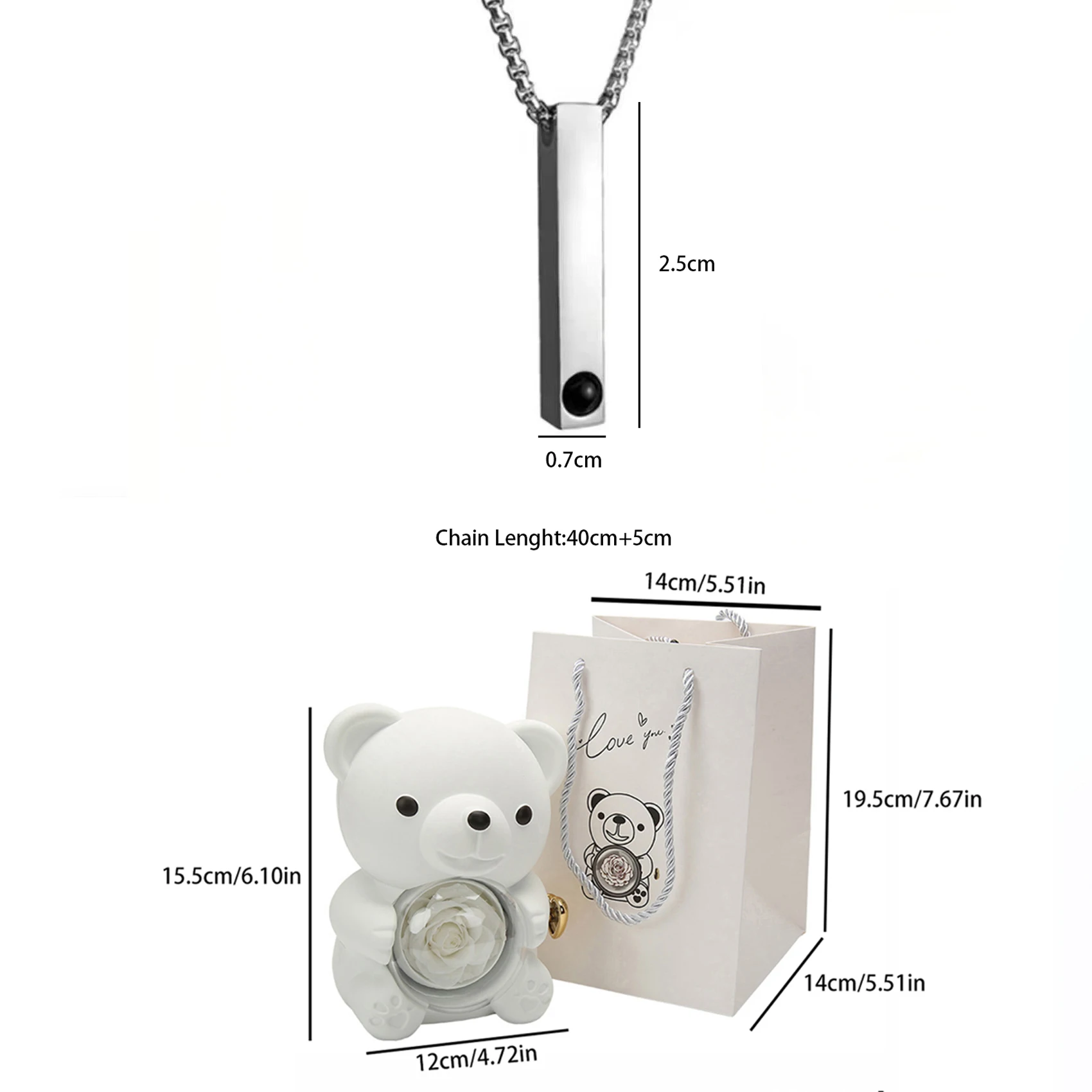 Ожерелье С Геометрическим Прямоугольным Кулоном И Розой 100-язычная Проекция