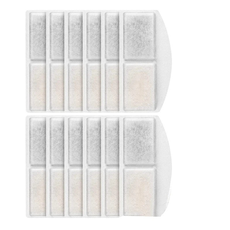 

Water Fountain Filter And Replacement Pre-Filter Sponges, 12 Pack Pet Water Fountain Filters Fit For 3L Pet Fountain