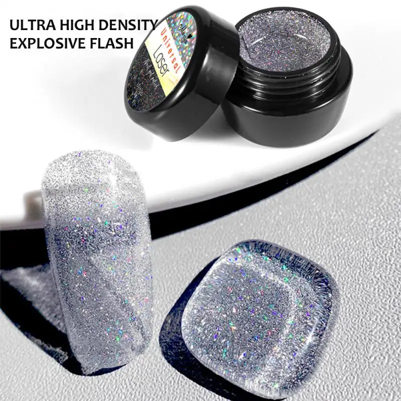 

Glitter Nail Gel 5g Paint UV Varnish Semi-Permanent Base Manicure Primer Shimmer Diamond Shining Platinum Paint Nail Polish Gel